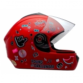 Capacete Moto Infantil Criança Fly Young Live Azul Preto Vermelho C/ Selo Inmetro Masculino Feminino - Vermelho