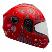 Capacete Moto Infantil Criança Fly Young Live Azul Preto Vermelho C/ Selo Inmetro Masculino Feminino - Vermelho
