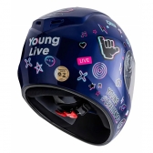 Capacete Moto Infantil Criança Fly Young Live Azul Preto Vermelho C/ Selo Inmetro Masculino Feminino - Azul
