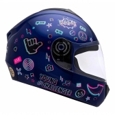 Capacete Moto Infantil Criança Fly Young Live Azul Preto Vermelho C/ Selo Inmetro Masculino Feminino - Azul